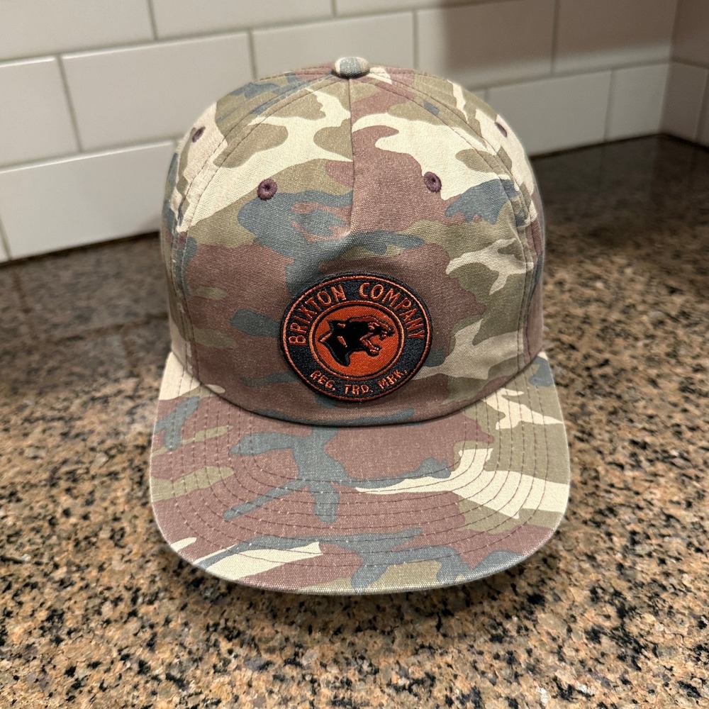 Brixton Co Camo Hat Snapback Cotton